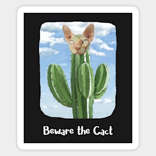 Cactus Cat Pun Magnet